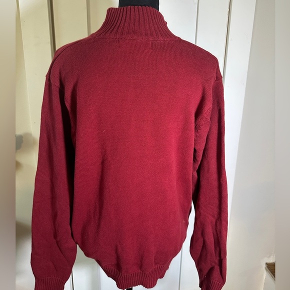 VINTAGE USPA Red Quarter-Zip Sweater - Picture 4 of 4